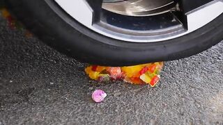 Crushing Crunchy & Soft Things by Car! - EXPERIMENT:  CAR VS RAINBOW JELLY