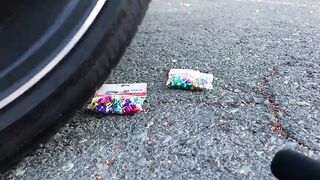 Crushing Crunchy & Soft Things by Car! - EXPERIMENT: LIGHTERS vs CAR vs FOOD