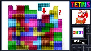 Christmas Tetris With Magnetic Balls !