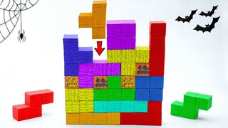 Halloween Tetris With Minecraft Blocks !