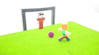 Minecraft Soccer with Steve and Alex! | S1 E1