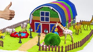 DIY | How to Build Farm House with Magnetic Balls (ASMR) Satisfying