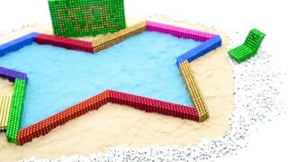 DIY | How to Make a Swimming Pool with Magnetic Balls (ASMR) Satisfying