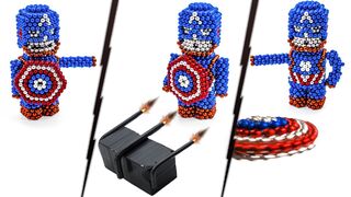 DIY | How to Make Captain America with Magnetic Balls (ASMR) Satisfying