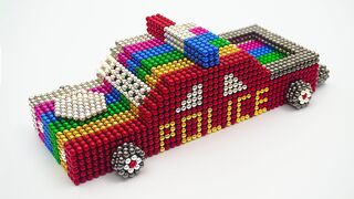 DIY | Build Police Car with Magnetic Balls (ASMR) Satisfying
