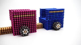 DIY | How to Make Cute Train From Magnetic Balls (Satisfying)