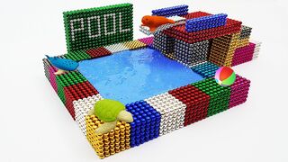 DIY | How To Make Beautiful Swimming Pool with Magnetic Balls (ASMR)
