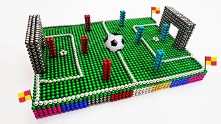 Build Soccer Football Game With Magnetic Balls (Satisfying)