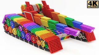 DIY - كيفية صنع دبابة سوبر مذهلة من الكرات المغناطيسية | Satisfying Video #19 | ASMR