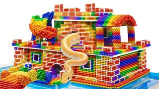 Build Amazing Castle Fish Pond For Python Snake With Magnetic Balls (Satisfying) - Magnetic Cube