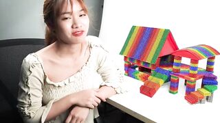 Most Creative - Build Amazing Stilt House With Magnetic Balls (Satisfying) - Magnetic Cube