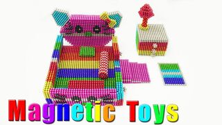 DIY - How to Make BED HELLO KITTY from Magnetic Balls (ASMR) - Magnetic Toys 4K