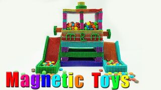 DIY - How to Make GUMBALL CANDY from Magnetic Balls (ASMR) - Magnetic Toys 4K