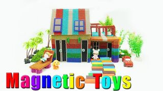 DIY - How to Make HOLIDAY HOME from Magnetic Balls (ASMR) - Magnetic Toys 4K