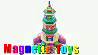 DIY - How to Make Temple of Heaven from Magnetic Balls (ASMR) - Magnetic Toys 4K