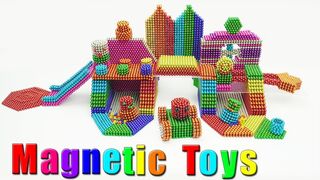 DIY - How to Make Kids's Slide House from Magnetic Balls (Satisfying) - Magnetic Toys
