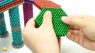 DIY - Building Slide Bridge Playground with Magnetic Balls (ASMR) - Magnetic Toys 4K