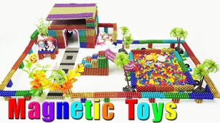 DIY - How to Make Beautiful Orbeez House Playground with Magnetic Balls (ASMR) - Magnetic Toys 4K
