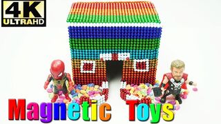 DIY - Build Amazing Spiderman & Thor House with Magnetic Balls (Satisfying) - Magnetic Toys