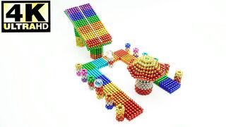 DIY - How to Build Marble Run Game from Magnetic Balls (Satisfying) - Magnetic Toys 4K