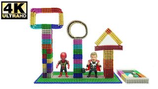 DIY - How to Make Marble Game from Magnetic Balls (Spiderman vs Thor) - Magnetic Toys 4K