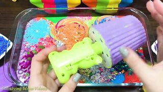 RELAXING With PIPING BAG! Mixing Random into GLOSSY Slime ! Satisfying Slime #883