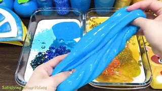 GOLD vs BLUE! Mixing Makeup, Glitter and More into Glossy Slime ! Satisfying Slime Video #877
