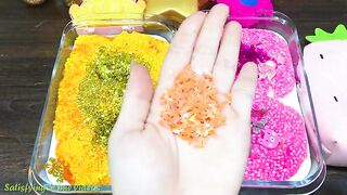 GOLD vs PINK! Mixing Makeup, Glitter and More into Glossy Slime ! Satisfying Slime Video #876