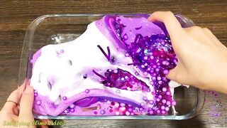 PINK vs PURPLE! Mixing Makeup, Glitter and More into Glossy Slime ! Satisfying Slime Video #875