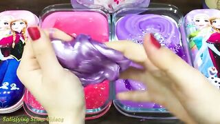 FROZEN PINK vs PURPLE! Mixing Makeup, Glitter and More into Glossy Slime! Satisfying Slime #861