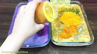 PURPLE vs GOLD! Mixing Makeup, Glitter and More into Glossy Slime! Satisfying Slime Video #859