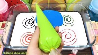 RAINBOW Piping Bags Slime! Mixing Makeup, Glitter and More into Glossy Slime ! Satisfying Slime #847