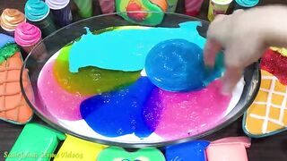Mixing Makeup, Glitter and More into Glossy Slime ! Satisfying Slime Video #846