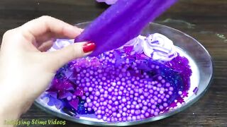 PURPLE Slime! Mixing Makeup, Glitter and More into Glossy Slime ! Satisfying Slime Video #843