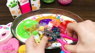 Mixing Makeup, Glitter and More into Glossy Slime ! Satisfying Slime Video #841