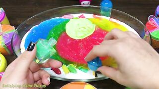 Mixing Makeup, Glitter and More into Glossy Slime ! Satisfying Slime Video #829