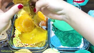 GOLD vs MINT! Mixing Makeup, Glitter and More into Glossy Slime ! Satisfying Slime Video #823