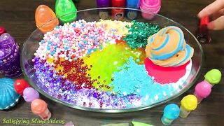Mixing Makeup, Glitter and More into Glossy Slime ! Satisfying Slime Video #815