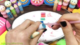 Mixing Makeup, Glitter and More into Glossy Slime ! Satisfying Slime Video #808