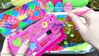 RAINBOW Slime! Mixing Makeup, Glitter and More into Glossy Slime ! Satisfying Slime Video #807