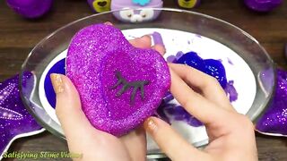 PURPLE Slime! Mixing Makeup, Glitter and More into Glossy Slime ! Satisfying Slime Video #806
