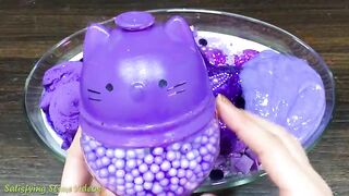 PURPLE Slime! Mixing Makeup, Glitter and More into Glossy Slime ! Satisfying Slime Video #806