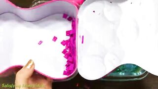 MINT vs PINK! Mixing Makeup, Glitter and More into Glossy Slime ! Satisfying Slime Video #802