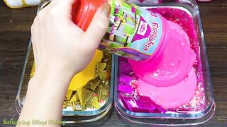 GOLD vs PINK! Mixing Makeup, Glitter and More into Glossy Slime ! Satisfying Slime Video #800