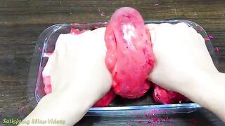 RED vs GOLD! Mixing Makeup, Glitter and More into Glossy Slime ! Satisfying Slime Video #797