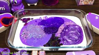 PURPLE Slime! Mixing Makeup, Glitter and More into Glossy Slime ! Satisfying Slime Video #796