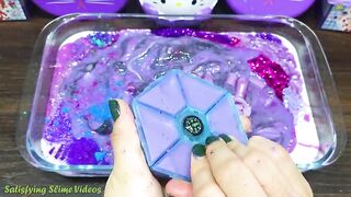PURPLE Slime! Mixing Makeup, Glitter and More into Glossy Slime ! Satisfying Slime Video #763