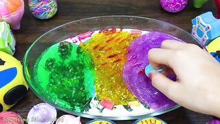 MINION Slime Mixing Makeup, Glitter and More into Glossy Slime ! Satisfying Slime Video #759