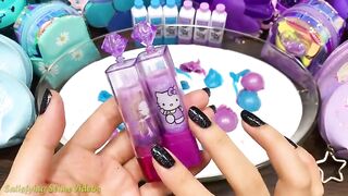 PURPLE vs BLUE FROZEN Mixing Makeup, Clay and More into Glossy Slime ! Satisfying Slime Video #749