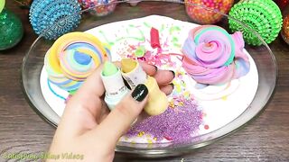 Mixing Makeup, Clay and More into Glossy Slime ! Satisfying Slime Video #713